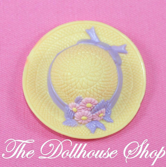 Fisher Price Loving Family Dream Dollhouse Mom's Yellow Hat Purple Flowers-Toys & Hobbies:Preschool Toys & Pretend Play:Fisher-Price:1963-Now:Dollhouses-Fisher-Price-Doll Dress Ups, Dollhouse, Dream Dollhouse, Fisher Price, Loving Family, Used-The Dollhouse Shop
