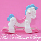 Fisher Price Loving Family Dream Dollhouse Nursery Toy Doll White Rocking Horse-Toys & Hobbies:Preschool Toys & Pretend Play:Fisher-Price:1963-Now:Dollhouses-Fisher-Price-Dollhouse, Dream Dollhouse, Fisher Price, Kids Bedroom, Loving Family, Nursery Room, Playroom, Used-The Dollhouse Shop
