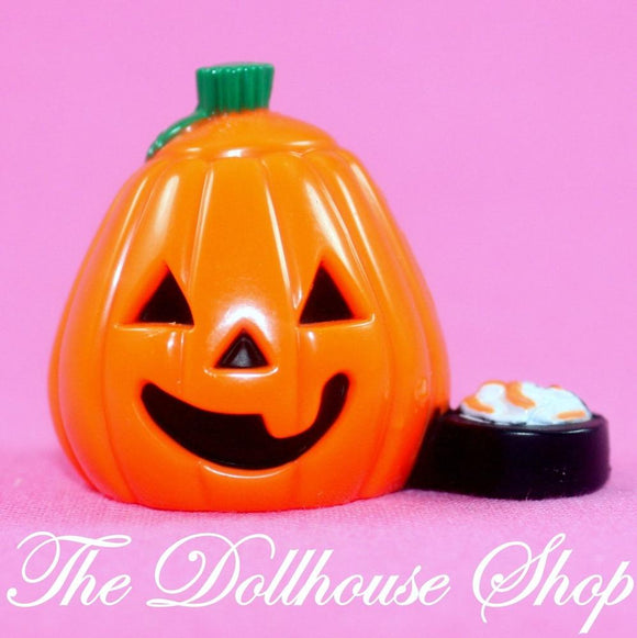Fisher Price Loving Family Dream Dollhouse Orange Halloween Pumpkin Harvest Food-Toys & Hobbies:Preschool Toys & Pretend Play:Fisher-Price:1963-Now:Dollhouses-Fisher-Price-Dollhouse,Dream Dollhouse,Fisher Price,Food Accessories,Holidays & Seasonal,Kitchen,Loving Family,orange,Used-The Dollhouse Shop