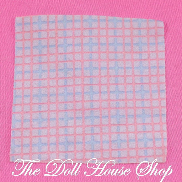 Fisher Price Loving Family Dream Dollhouse Pink Blue Pink Rug Blanket-Toys & Hobbies:Preschool Toys & Pretend Play:Fisher-Price:1963-Now:Dollhouses-Fisher-Price-Beach and Boat Sets, Blankets & Rugs, Dollhouse, Fisher Price, Loving Family, Used-The Dollhouse Shop