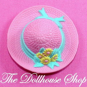 Fisher Price Loving Family Dream Dollhouse Pink Doll Hat with Flowers-Toys & Hobbies:Preschool Toys & Pretend Play:Fisher-Price:1963-Now:Dollhouses-Fisher-Price-Blue, Doll Dress Ups, Dollhouse, Dream Dollhouse, Fisher Price, Loving Family, Used-The Dollhouse Shop