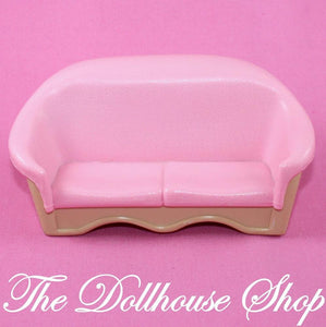 Fisher Price Loving Family Dream Dollhouse Pink Doll Sofa Couch Living Room chair-Toys & Hobbies:Preschool Toys & Pretend Play:Fisher-Price:1963-Now:Dollhouses-Fisher-Price-Chairs,Dollhouse,Dream Dollhouse,Fisher Price,Living Room,Loving Family,Pink,Used-The Dollhouse Shop
