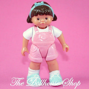 Fisher Price Loving Family Dream Dollhouse Pink Hispanic Girl Sister Doll-Toys & Hobbies:Preschool Toys & Pretend Play:Fisher-Price:1963-Now:Dollhouses-Fisher-Price-Brown Hair, Dollhouse, Dolls, Dream Dollhouse, Fisher Price, Girl Dolls, Hispanic, Loving Family, Pink, Used-The Dollhouse Shop