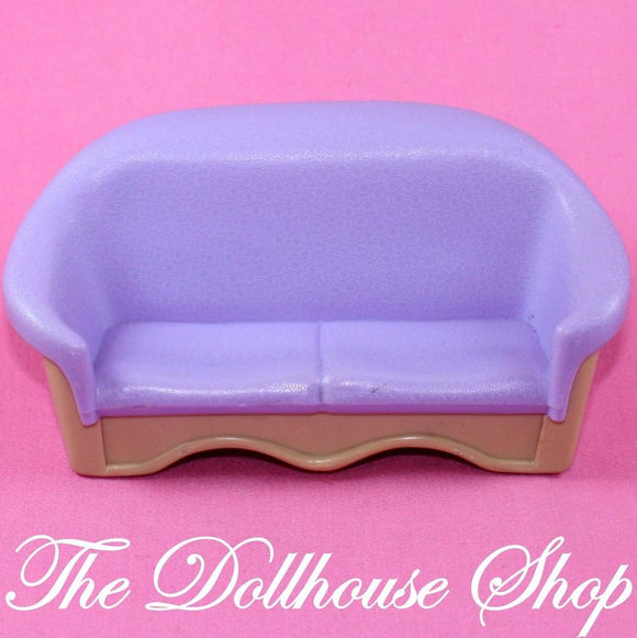 Fisher Price Loving Family Dream Dollhouse Purple Doll Sofa Couch Loveseat Seat-Toys & Hobbies:Preschool Toys & Pretend Play:Fisher-Price:1963-Now:Dollhouses-Fisher-Price-Chairs, Dollhouse, Dream Dollhouse, Fisher Price, Living Room, Loving Family, Used-The Dollhouse Shop