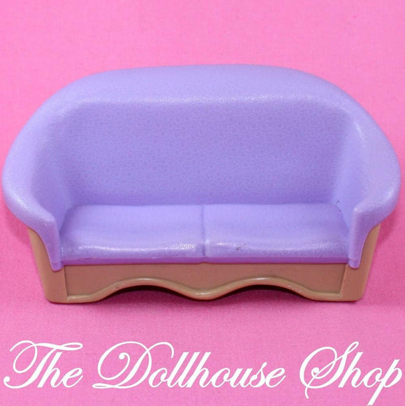 Fisher Price Loving Family Dream Dollhouse Purple Doll Sofa Couch Loveseat Seat-Toys & Hobbies:Preschool Toys & Pretend Play:Fisher-Price:1963-Now:Dollhouses-Fisher-Price-Chairs,Dollhouse,Dream Dollhouse,Fisher Price,Living Room,Loving Family,Used-The Dollhouse Shop