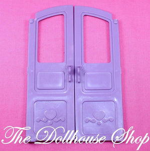 Fisher Price Loving Family Dream Dollhouse Purple Replacement Front Doors-Toys & Hobbies:Preschool Toys & Pretend Play:Fisher-Price:1963-Now:Dollhouses-Fisher Price-Dollhouse, Dream Dollhouse, Fisher Price, Loving Family, Replacement Parts, Used-The Dollhouse Shop