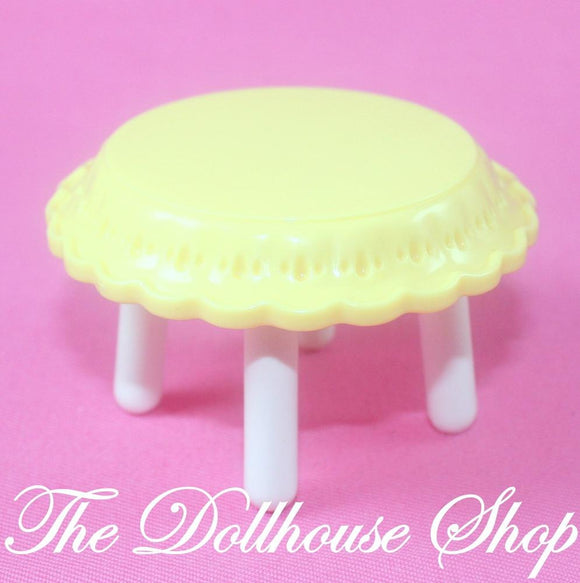 Fisher Price Loving Family Dream Dollhouse Yellow Birthday Party Cake Table-Toys & Hobbies:Preschool Toys & Pretend Play:Fisher-Price:1963-Now:Dollhouses-Fisher-Price-Birthday Party Set, Dollhouse, Dream Dollhouse, Fisher Price, Loving Family, Tables, Used-The Dollhouse Shop