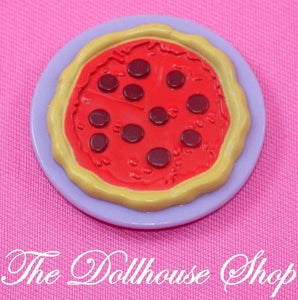 Fisher Price Loving Family Grand Dollhouse Kitchen Doll Food Pizza Dinner Plate-Toys & Hobbies:Preschool Toys & Pretend Play:Fisher-Price:1963-Now:Dollhouses-Fisher Price-Dollhouse, Fisher Price, Food Accessories, Kitchen, Loving Family, Used-The Dollhouse Shop