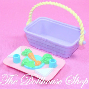 Fisher Price Loving Family Hideaway Dollhouse Purple Picnic Basket Doll Food-Toys & Hobbies:Preschool Toys & Pretend Play:Fisher-Price:1963-Now:Dollhouses-Fisher-Price-Backyard Fun, Dollhouse, Dream Dollhouse, Fisher Price, Food Accessories, Hideaway Hollow, Loving Family, Used-The Dollhouse Shop