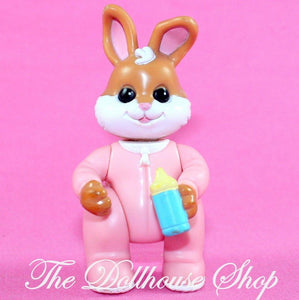 Fisher Price Loving Family Hideaway Hollow Dollhouse Pink Baby Bunny Rabbit-Toys & Hobbies:Preschool Toys & Pretend Play:Fisher-Price:1963-Now:Dollhouses-Fisher-Price-Animals & Pets, Dollhouse, Fisher Price, Hideaway Hollow, Used-The Dollhouse Shop