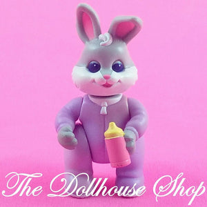 Fisher Price Loving Family Hideaway Hollow Dollhouse Purple Baby Bunny Rabbit-Toys & Hobbies:Preschool Toys & Pretend Play:Fisher-Price:1963-Now:Dollhouses-Fisher-Price-Animals & Pets, Dollhouse, Fisher Price, Hideaway Hollow, Purple, Used-The Dollhouse Shop