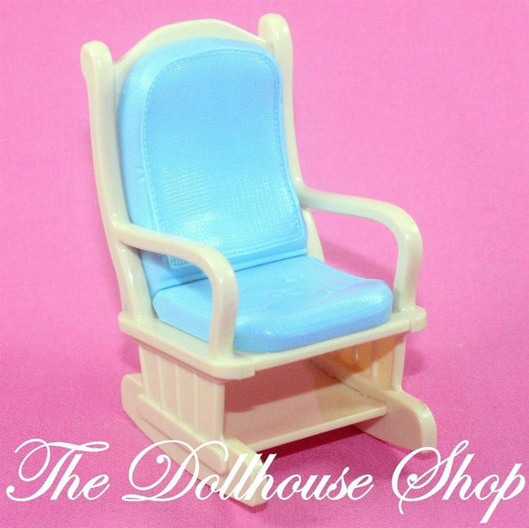 Fisher Price Loving Family Home for Holidays Dollhouse Nursery Rocking Chair-Toys & Hobbies:Preschool Toys & Pretend Play:Fisher-Price:1963-Now:Dollhouses-Fisher-Price-Chairs, Dollhouse, Fisher Price, Home for the Holidays Dollhouse, Loving Family, Nursery Room, Used-The Dollhouse Shop