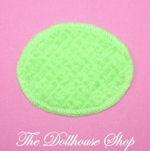 Fisher Price Loving Family New Additions Dollhouse Green Oval Floor Rug Mat-Toys & Hobbies:Preschool Toys & Pretend Play:Fisher-Price:1963-Now:Dollhouses-Fisher-Price-Bedroom,Blankets & Rugs,Dollhouse,Fisher Price,Loving Family,New Additions Dollhouse,Used-The Dollhouse Shop