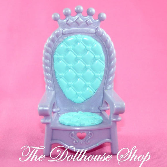 Fisher Price Loving Family Once upon a Dream Castle Dollhouse Purple Throne Chair-Toys & Hobbies:Preschool Toys & Pretend Play:Fisher-Price:1963-Now:Dollhouses-Fisher-Price-Chairs, Dollhouse, Dream Dollhouse, Fisher Price, Loving Family, Once Upon a Dream Castle, Used-The Dollhouse Shop