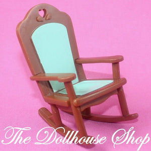 Fisher Price Loving Family Special Edition Dollhouse Brown Rocking Chair Rare-Toys & Hobbies:Preschool Toys & Pretend Play:Fisher-Price:1963-Now:Dollhouses-Fisher-Price-Brown, Chairs, Dollhouse, Fisher Price, Loving Family, Nursery Room, Special Edition Townhouse, Used-The Dollhouse Shop