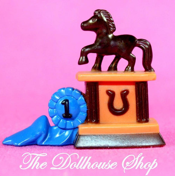 Fisher Price Loving Family Stable Dollhouse Horse Pony Trophy 1st First Place-Toys & Hobbies:Preschool Toys & Pretend Play:Fisher-Price:1963-Now:Dollhouses-Fisher-Price-Animal & Pet Accessories,Dollhouse,Fisher Price,Horses & Stables,Loving Family,Used-The Dollhouse Shop