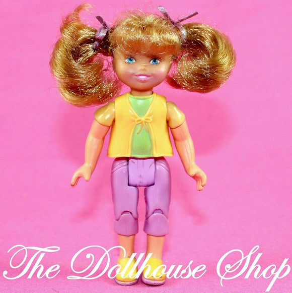 Fisher Price Loving Family Sweet Sounds Dollhouse Blonde Girl Yellow Pink Doll-Toys & Hobbies:Preschool Toys & Pretend Play:Fisher-Price:1963-Now:Dollhouses-Fisher-Price-Dollhouse, Dolls, Fisher Price, Girl Dolls, Loving Family, Sweet Sounds, Used-The Dollhouse Shop