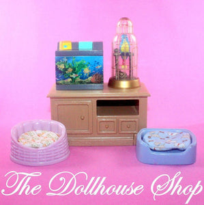 Fisher Price Loving Family Townhouse Dollhouse Pet Center Aquarium Bird Cat Dog-Toys & Hobbies:Preschool Toys & Pretend Play:Fisher-Price:1963-Now:Dollhouses-Fisher-Price-Animal & Pet Accessories, Animals & Pets, Dollhouse, Fisher Price, Loving Family, Special Edition Townhouse, Used-The Dollhouse Shop