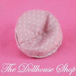 Fisher Price Loving Family Townhouse Dollhouse Pink White Dots Bean Bag Chair-Toys & Hobbies:Preschool Toys & Pretend Play:Fisher-Price:1963-Now:Dollhouses-Fisher-Price-Dollhouse, Fisher Price, Kids Bedroom, Living Room, Loving Family, Special Edition Townhouse, Used-The Dollhouse Shop