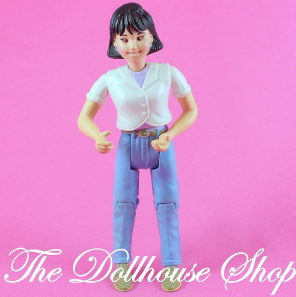 Fisher Price Loving Family Twin Time Dollhouse Asian Mother Mom Doll Black Hair-Toys & Hobbies:Preschool Toys & Pretend Play:Fisher-Price:1963-Now:Dollhouses-Fisher-Price-Asian, Brown Hair, Dollhouse, Dolls, Fisher Price, Loving Family, Mother, Twin Time, Used-The Dollhouse Shop
