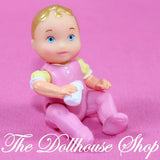 Fisher Price Loving Family Twin Time Dollhouse Blonde Pink Baby Girl Doll-Toys & Hobbies:Preschool Toys & Pretend Play:Fisher-Price:1963-Now:Dollhouses-Fisher-Price-Dollhouse, Dolls, Fisher Price, Girl Dolls, Loving Family, Twin Time, Twins, Used-The Dollhouse Shop