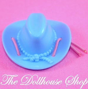 Fisher Price Loving Family dollhouse Blue Cowgirl Doll Hat Western Style Rider-Toys & Hobbies:Preschool Toys & Pretend Play:Fisher-Price:1963-Now:Dollhouses-Fisher-Price-Blue, Doll Dress Ups, Dollhouse, Fisher Price, Loving Family, Used, Western Style Rider-The Dollhouse Shop