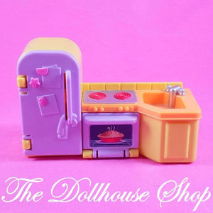 Fisher Price My First Dollhouse Replacement Kitchen Sink Oven Refrigerator-Toys & Hobbies:Preschool Toys & Pretend Play:Fisher-Price:1963-Now:Dollhouses-Fisher-Price-Dollhouse, Fisher Price, Kitchen, My First Dollhouse, Replacement Parts, Used-The Dollhouse Shop