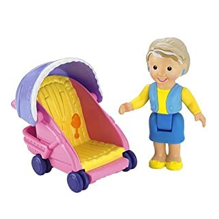 Fisher Price My First Grandma dollhouse doll with stroller-Toys & Hobbies:Preschool Toys & Pretend Play:Fisher-Price:1963-Now:Dollhouses-The Dollhouse Shop-Dolls, Fisher Price, My First Dollhouse, New Boxed Sets-027084964257-The Dollhouse Shop