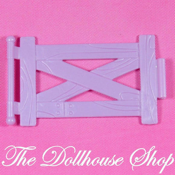 Fisher Price Once Upon Dream Castle Dollhouse Pony Stable Purple Fence-Toys & Hobbies:Preschool Toys & Pretend Play:Fisher-Price:1963-Now:Dollhouses-Fisher-Price-Dollhouse, Dream Dollhouse, Fisher Price, Horses & Stables, Loving Family, Once Upon a Dream Castle, Purple, Used-The Dollhouse Shop
