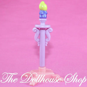 Fisher Price Once upon a Dream Castle Dollhouse Candle Stick lamp-Toys & Hobbies:Preschool Toys & Pretend Play:Fisher-Price:1963-Now:Dollhouses-Fisher-Price-Dollhouse, Fisher Price, Lamps & Coffee Tables, Once Upon a Dream Castle, Purple, Used-The Dollhouse Shop