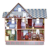 Melissa & Doug Pink Classic Heirloom Victorian Wooden Dollhouse-Dollhouse-Melissa & Doug-Dollhouse, Dollhouses, Melissa & Doug, New, New Boxed Sets-The Dollhouse Shop