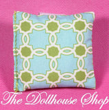 NEW Fisher Price Loving Family Dollhouse Bedroom Throw Pillow Sofa Cushion-Toys & Hobbies:Preschool Toys & Pretend Play:Fisher-Price:1963-Now:Dollhouses-Fisher-Price-Bedroom,Dollhouse,Fisher Price,Green,Kids Bedroom,Living Room,Loving Family,Pillows-The Dollhouse Shop