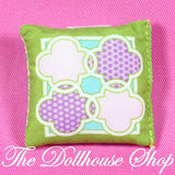 NEW Fisher Price Loving Family Dollhouse Bedroom Throw Pillow Sofa Cushion-Toys & Hobbies:Preschool Toys & Pretend Play:Fisher-Price:1963-Now:Dollhouses-Fisher-Price-Bedroom,Dollhouse,Fisher Price,Green,Kids Bedroom,Living Room,Loving Family,Pillows-The Dollhouse Shop