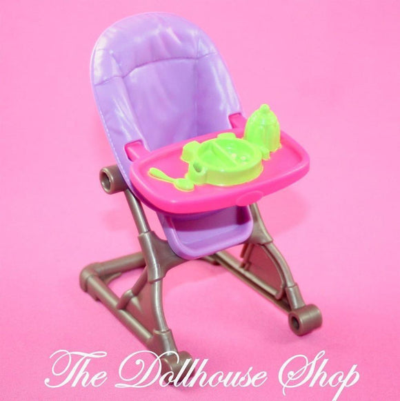 New Fisher Price Loving Family Dollhouse Baby Doll Highchair Feeding Chair seat-Toys & Hobbies:Preschool Toys & Pretend Play:Fisher-Price:1963-Now:Dollhouses-Fisher-Price-Chairs, Dining Room, Dollhouse, Fisher Price, Kids Bedroom, Kitchen, Loving Family, New, Nursery Room-The Dollhouse Shop
