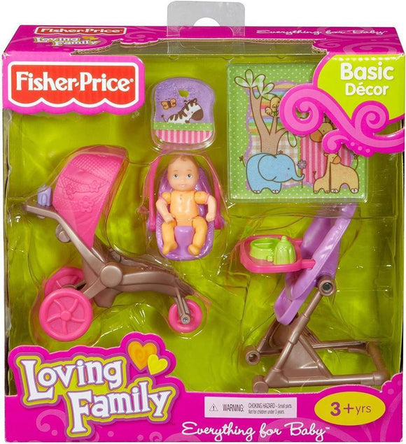 New Fisher Price Loving Family Dollhouse Everything for Baby-Toys & Hobbies:Preschool Toys & Pretend Play:Fisher-Price:1963-Now:Dollhouses-Fisher-Price-Baby, Dollhouse, Dolls, Fisher Price, Loving Family, New, New Boxed Sets, Nursery Room, orange-Fisher Price Loving Family Dollhouse Furniture Nursery Accessories baby doll Everything for Baby really delivers on imaginative play, helping little moms get ready with essentials like a high chair, carrier, stroller - the new arrival is even incuded! Includes oran