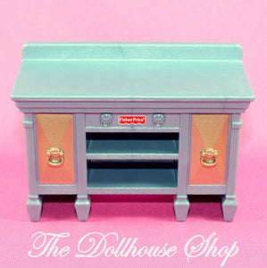 New Fisher Price Loving Family Dollhouse Grey Dining Room Buffet Cabinet-Toys & Hobbies:Preschool Toys & Pretend Play:Fisher-Price:1963-Now:Dollhouses-Fisher-Price-Dining Room,Dollhouse,Fisher Price,Living Room,Loving Family-The Dollhouse Shop