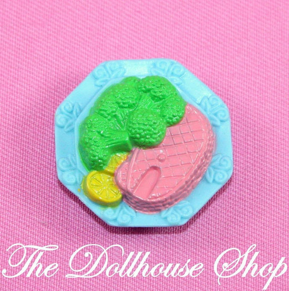 New Fisher Price Loving Family Dollhouse Salmon Vegetables Plate Kitchen Food-Toys & Hobbies:Preschool Toys & Pretend Play:Fisher-Price:1963-Now:Dollhouses-Fisher-Price-Dollhouse,Fisher Price,Food Accessories,Kitchen,Loving Family,New-The Dollhouse Shop