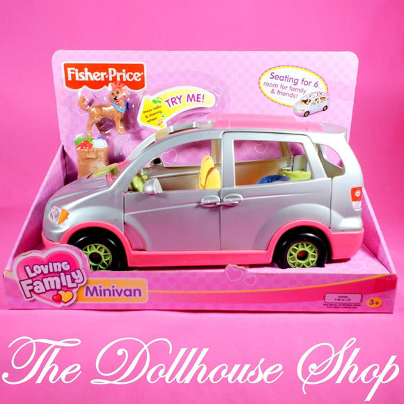 New Fisher Price Loving Family Dollhouse Silver minivan SUV Van Sounds The Dollhouse Shop