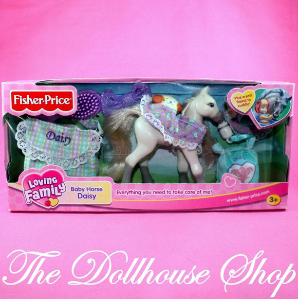 New Fisher Price Loving Family Dollhouse Stable Baby Horse Pony Foal Daisy-Toys & Hobbies:Preschool Toys & Pretend Play:Fisher-Price:1963-Now:Dollhouses-Fisher-Price-Animal & Pet Accessories, Dollhouse, Fisher Price, Horses & Stables, Loving Family, New, New Boxed Sets, Pink-075380753983-The Dollhouse Shop
