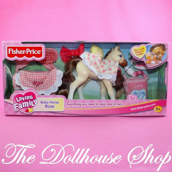 New Fisher Price Loving Family Dollhouse Stable Baby Horse Pony Foal Rose-Toys & Hobbies:Preschool Toys & Pretend Play:Fisher-Price:1963-Now:Dollhouses-Fisher-Price-Animal & Pet Accessories, Dollhouse, Fisher Price, Horses & Stables, Loving Family, New, New Boxed Sets, Pink-075380753990-The Dollhouse Shop