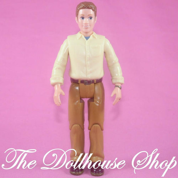 New Fisher Price Loving Family Grand Mansion Dollhouse Father Dad Man Doll People-Toys & Hobbies:Preschool Toys & Pretend Play:Fisher-Price:1963-Now:Dollhouses-Fisher-Price-Brown,Brown Hair,Dollhouse,Dolls,Father,Fisher Price,Grand Mansion,Loving Family,New-The Dollhouse Shop