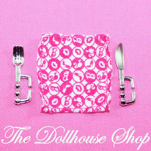 New Mattel Barbie Dollhouse Table Setting Placemat Flatware Kitchen Food-Dolls & Bears:Dolls:Barbie Contemporary (1973-Now):Clothing & Accessories:Accessories-Mattel-Barbie,Dollhouse,Food Accessories,Kitchen-The Dollhouse Shop