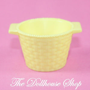 Playskool Yellow Laundry Washing clothes Basket for Loving Family Dollhouse-Toys & Hobbies:Preschool Toys & Pretend Play:Fisher-Price:1963-Now:Dollhouses-Playskool-Dollhouse, Laundry Room, Playskool Dollhouse, Used, Yellow-The Dollhouse Shop