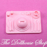 Playskool for Fisher Price Loving Family Dollhouse Pink Dinner Kitchen Food Tray-Toys & Hobbies:Preschool Toys & Pretend Play:Playskool-Playskool-Dollhouse, Food Accessories, Pink, Playskool Dollhouse, Used-The Dollhouse Shop
