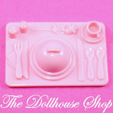 Playskool for Fisher Price Loving Family Dollhouse Pink Dinner Kitchen Food Tray-Toys & Hobbies:Preschool Toys & Pretend Play:Playskool-Playskool-Dollhouse, Food Accessories, Pink, Playskool Dollhouse, Used-The Dollhouse Shop